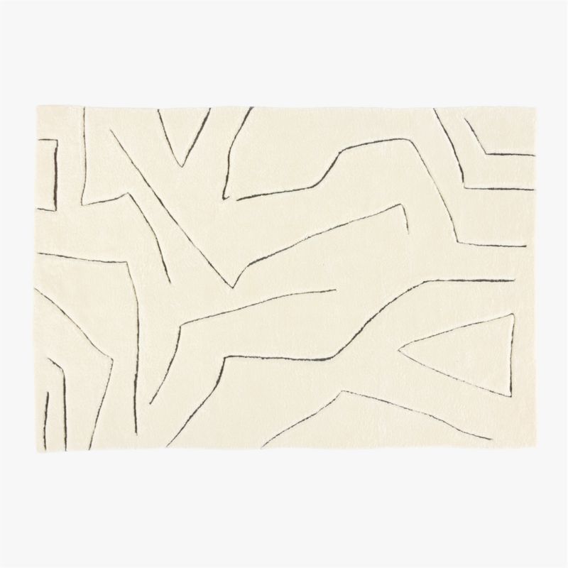 Myriad HandKnotted Warm White New Zealand Wool Area Rug 6'x9