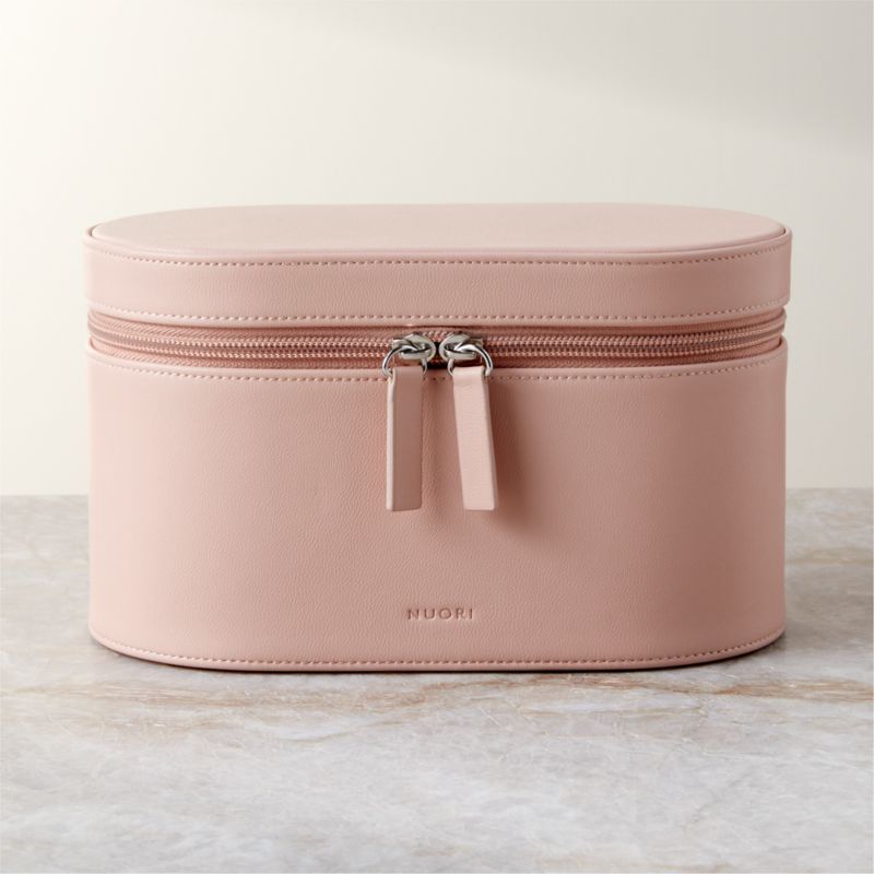 Nuori Vegan Pink Leather Travel Cosmetic Case + Reviews | CB2