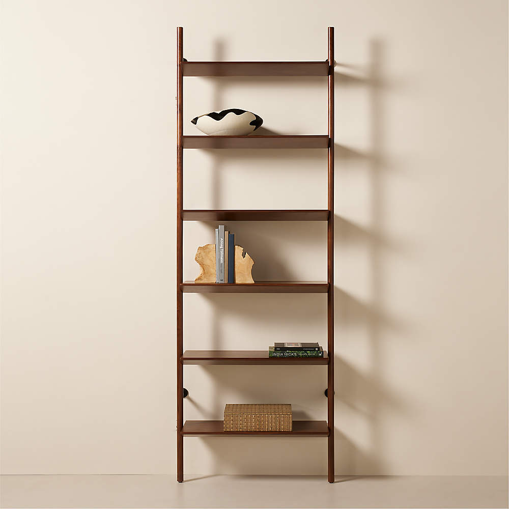 Cambio Brushed Brass Wall Mount Bookshelf with Glass Shelves + Reviews