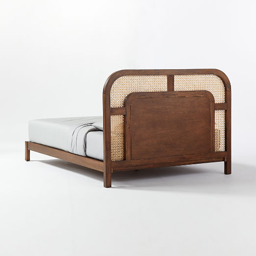 Nadi Wood and Cane Queen Bed