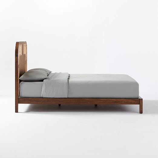 Nadi Wood and Cane Queen Bed