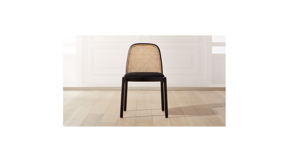 Nadia Black Cane Chair + Reviews | CB2 Canada