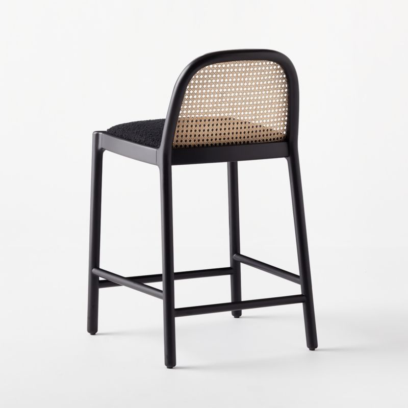 Nadia Black Cane Counter Stool - image 6 of 10