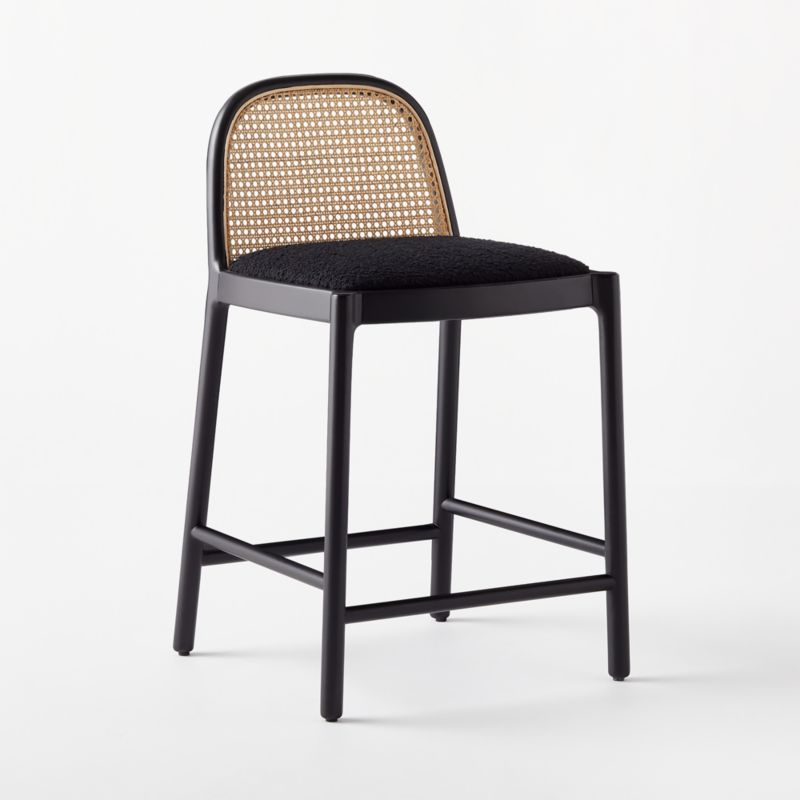 Nadia Black Cane Counter Stool - image 4 of 10