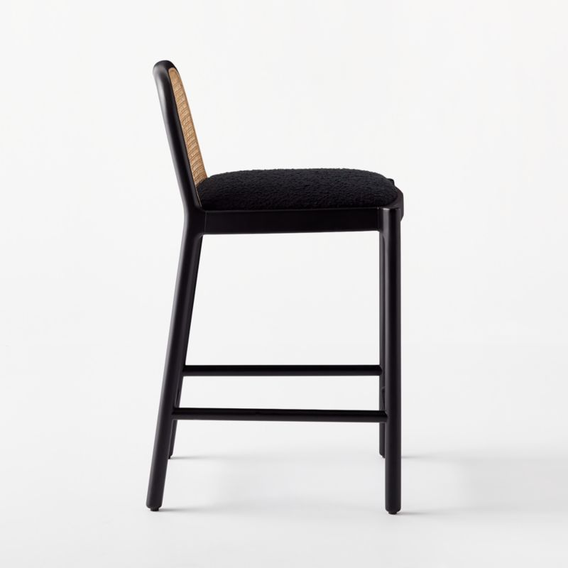 Nadia Black Cane Counter Stool - image 5 of 10