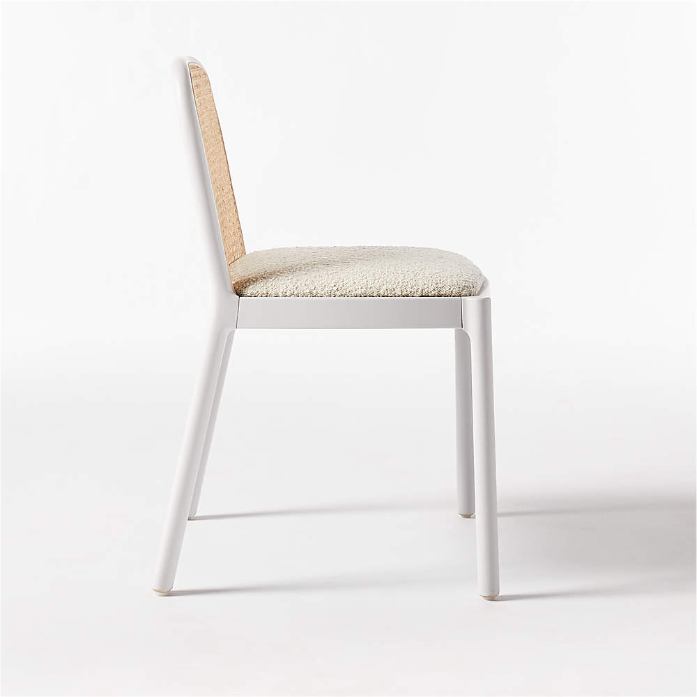 Nadia White Cane Woven Chair Reviews CB2