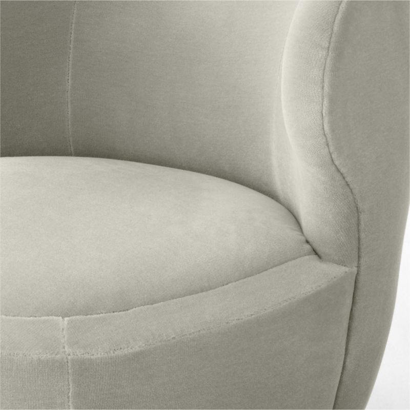 Nadine Faux Mohair Accent Chair with Marble Legs by goop - image 13 of 14