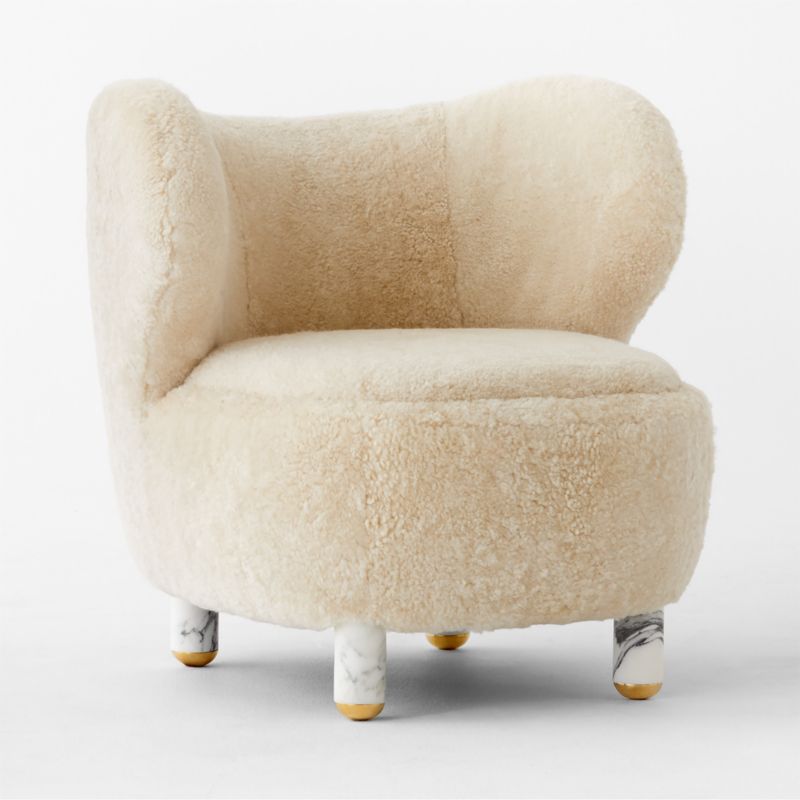 Nadine Accent Chair with Marble Legs Bloce Grey - image 9 of 14