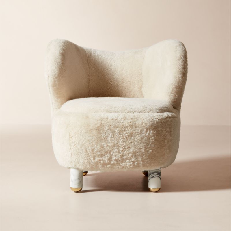 Nadine Accent Chair with Marble Legs Bloce Grey - image 2 of 14