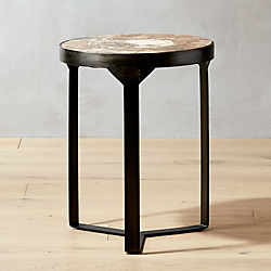 Modern Side Tables End Sofa And Accent Cb2 Nadu Brown Agate Side Table