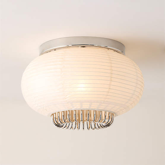 Nagara Rice Paper Flush Mount Light by Kravitz Design
