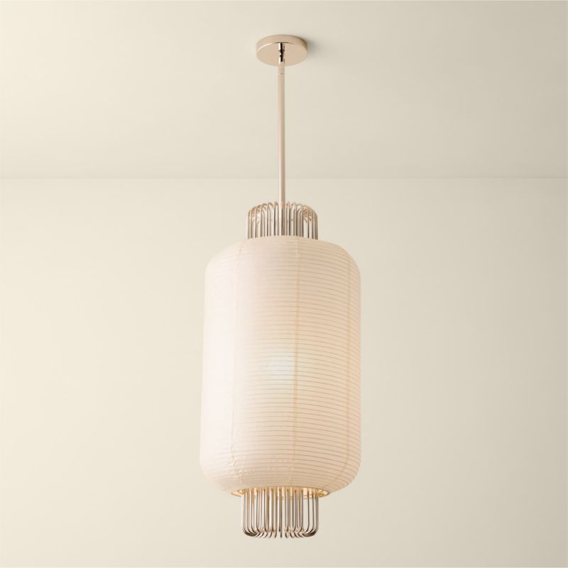 Nagara Rice Paper Pendant Light by Kravitz Design - image 7 of 10