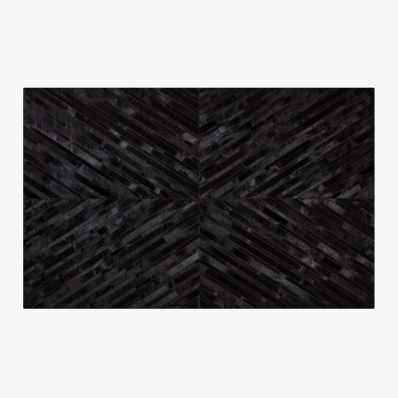 Naho Patchwork Black Hide Area Rug 5'x8' - image 0 of 6