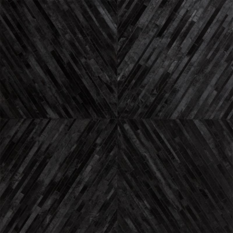 Naho Patchwork Black Hide Rug Swatch 12"x12" - image 0 of 5