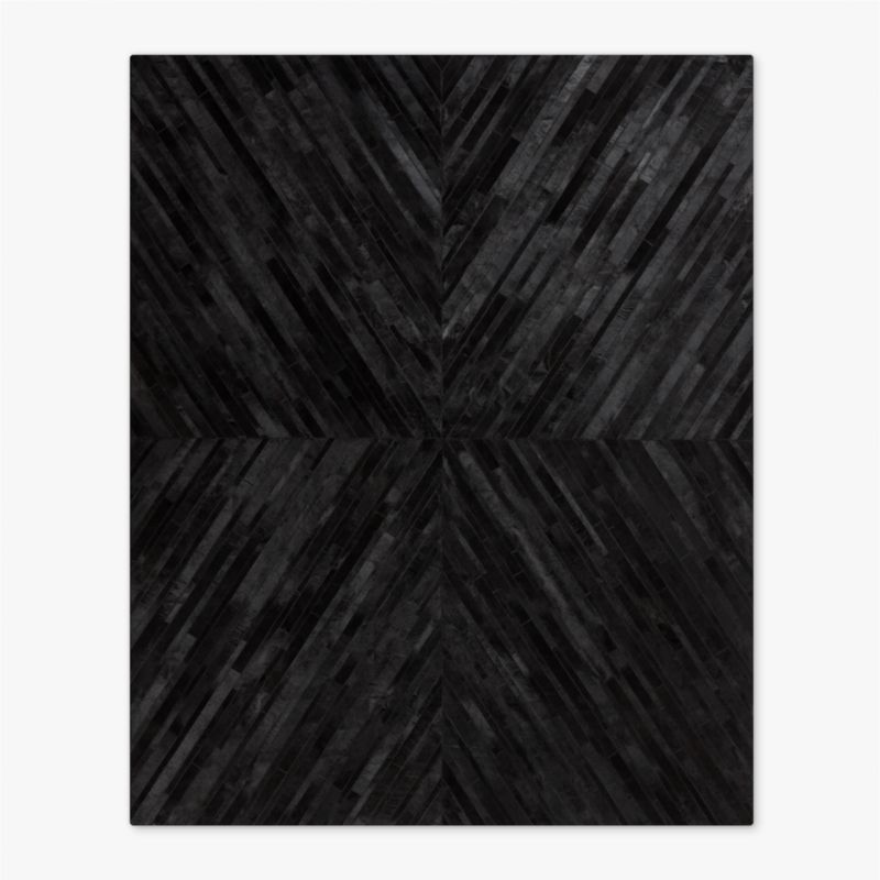 Naho Patchwork Black Hide Area Rug 6'x9' - image 0 of 6