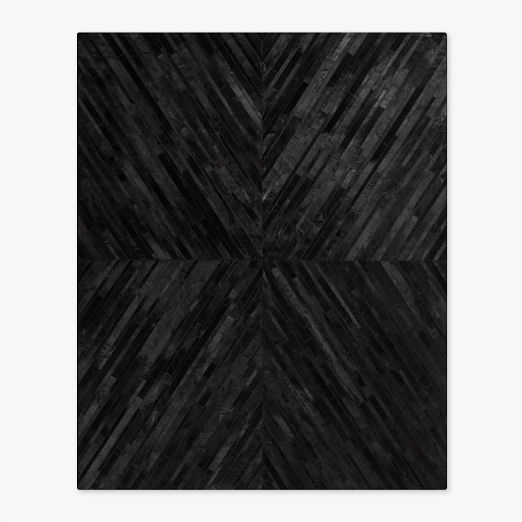 Naho Black Patchwork Hide Area Rug