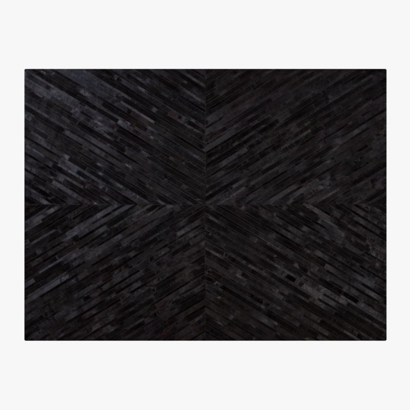 Naho Patchwork Black Hide Area Rug 9'x12' - image 0 of 6