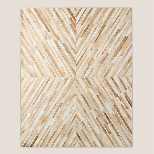 Naho Patchwork Sand Hide Area Rug