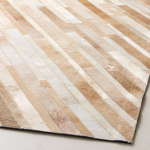 Naho Patchwork Sand Hide Area Rug