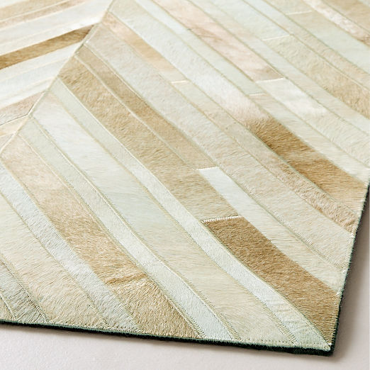 Naho Patchwork Sand Hide Runner Rug 2.5'x8'