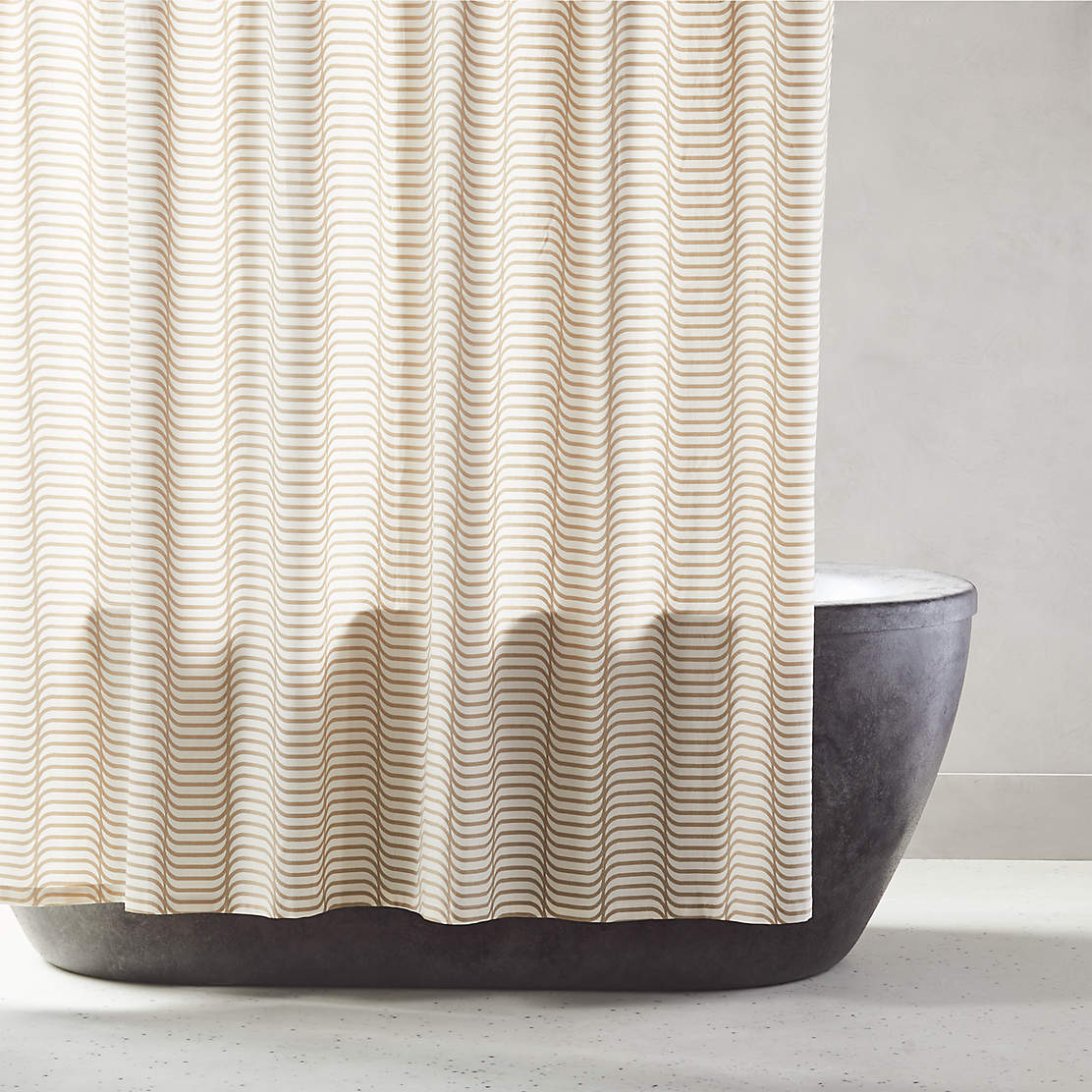 Capri Black Border Shower Curtain 72" + Reviews CB2 Canada