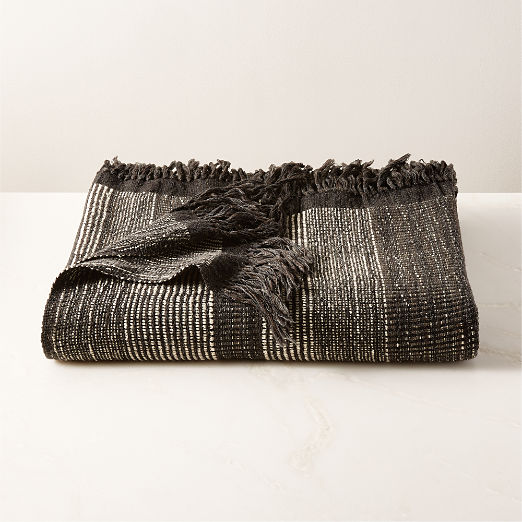 Black Throw Blankets CB2