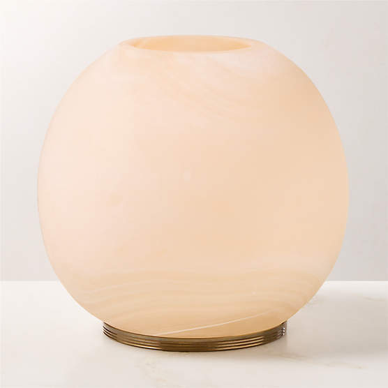 Naomi Faux Alabaster Hurricane Candle Holder Large