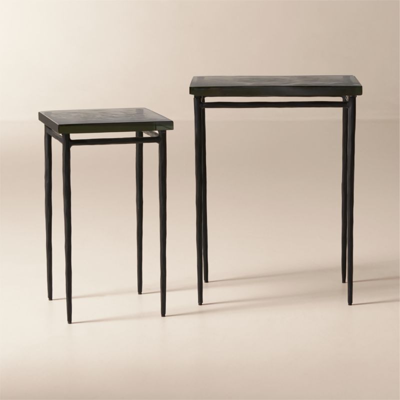 Nari Short Cast Glass and Iron Side Table - image 2 of 5