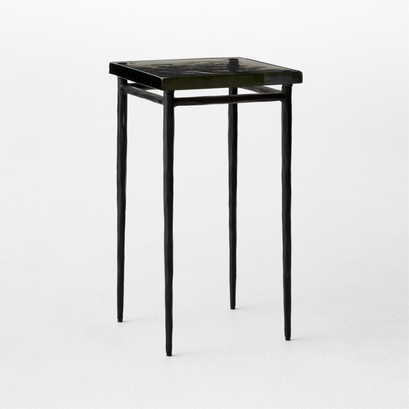 Nari Short Cast Glass and Iron Side Table - image 3 of 5