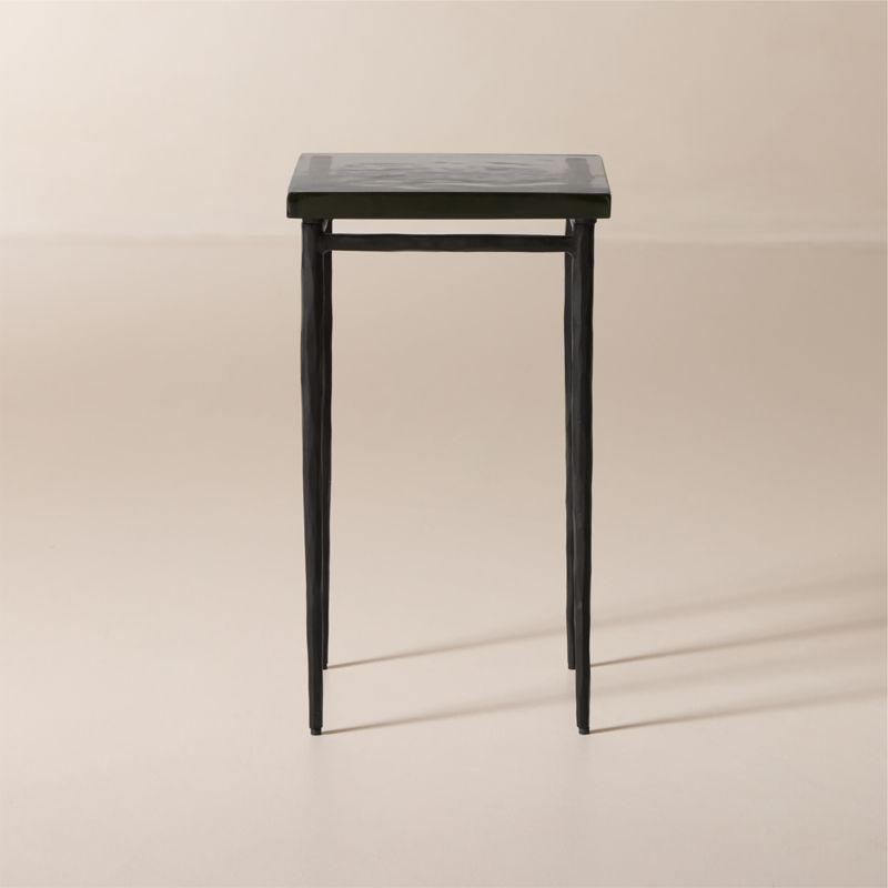 Nari Short Cast Glass and Iron Side Table - image 0 of 5