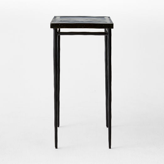 Nari Tall Cast Glass and Iron Side Table