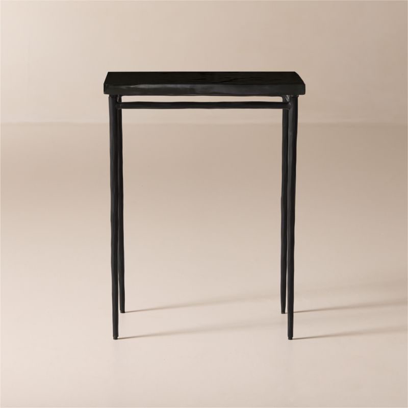 Nari Tall Cast Glass and Iron Side Table - image 0 of 6