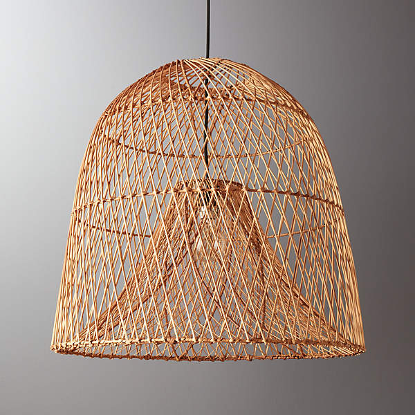 Nassa Basket Pendant Light Reviews Cb2 - Crate And Barrel Rattan Ceiling Light