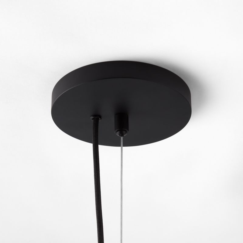 Nassa Woven Black Bamboo Pendant Light - image 3 of 4