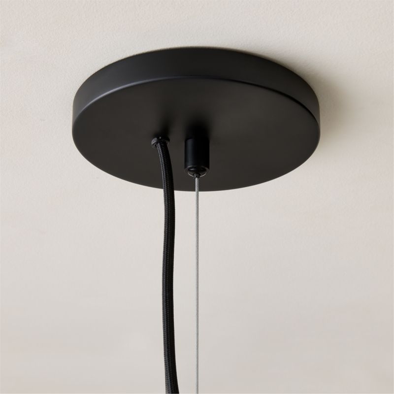 Nassa Woven Black Bamboo Pendant Light - image 2 of 6