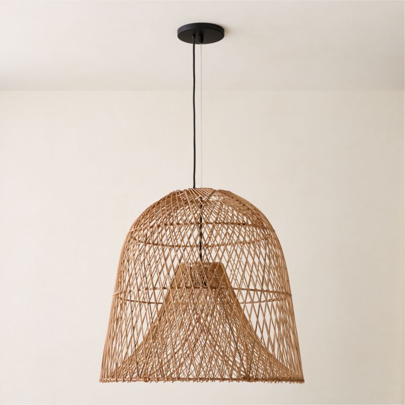 Nassa Woven Bamboo Pendant Light - image 5 of 9