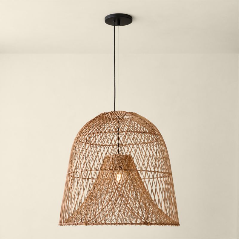 Nassa Woven Bamboo Pendant Light - image 5 of 10