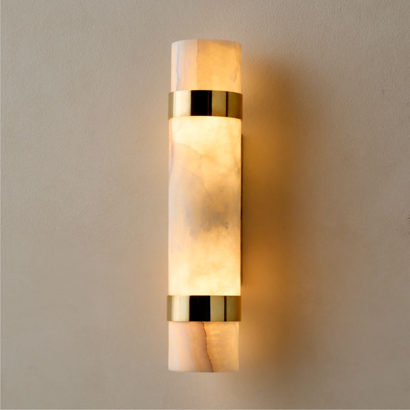 Natalia Onyx Stone Wall Sconce 13.5" - image 4 of 10