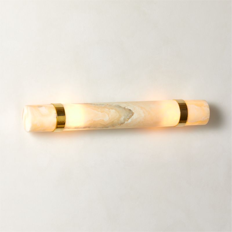 Natalia Onyx and Brass Double Wall Sconce - image 4 of 12