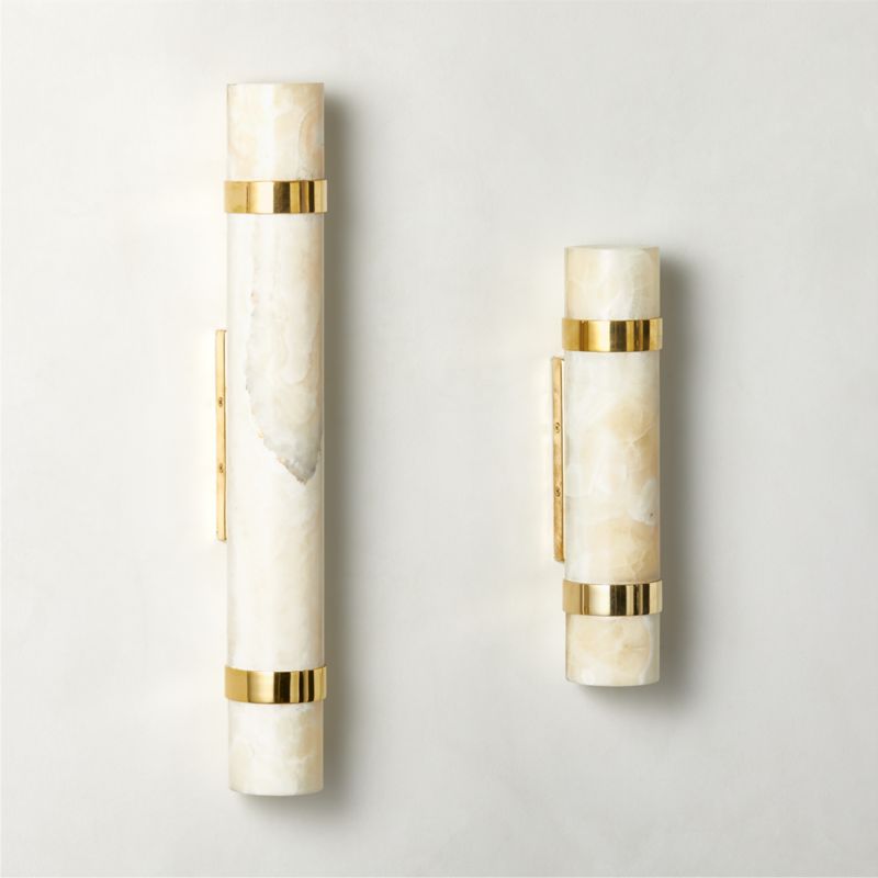 Natalia Onyx and Brass Wall Sconce - image 6 of 9