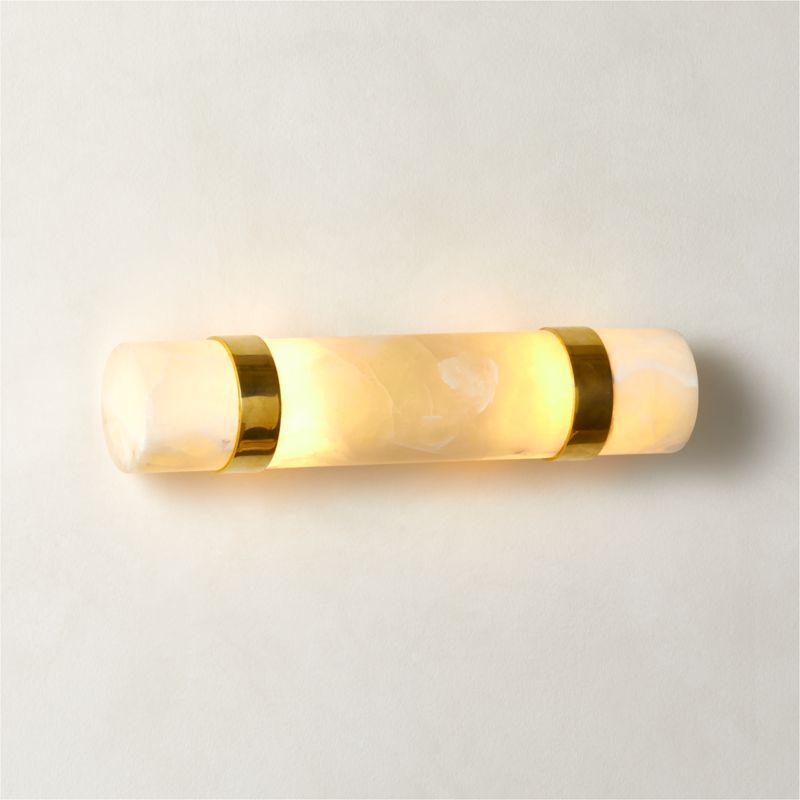 Natalia Onyx and Brass Wall Sconce - image 4 of 9