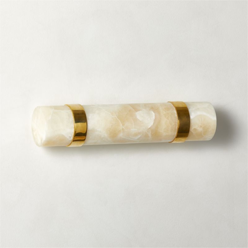 Natalia Onyx and Brass Wall Sconce - image 3 of 9