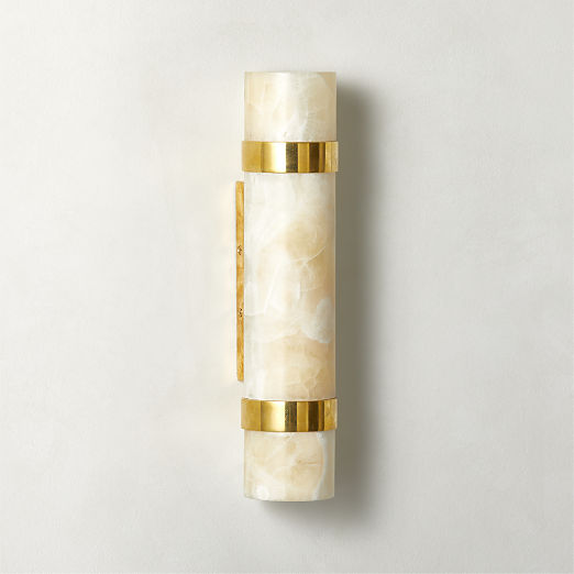 Natalia Onyx and Brass Wall Sconce