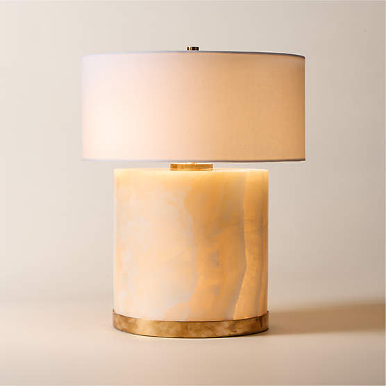 Natalia Onyx Table Lamp 18.5"