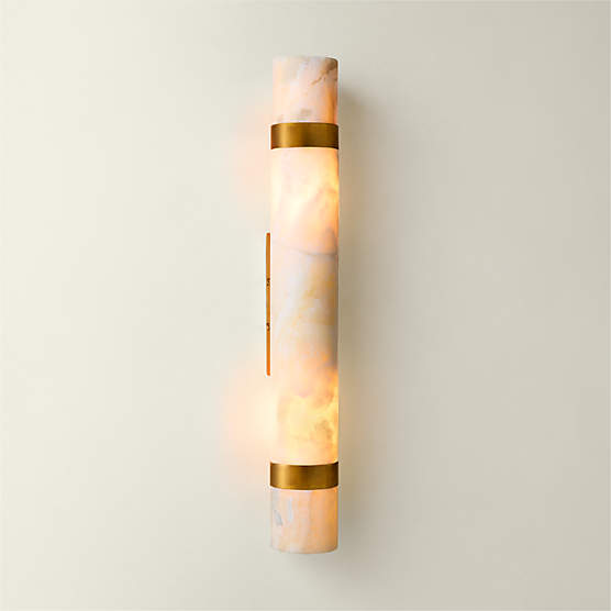 Natalia Onyx Stone Wall Sconce 21.5"