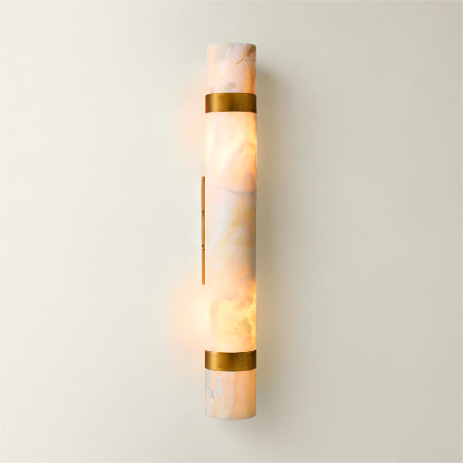 Natalia Onyx Stone Wall Sconce 21.5"