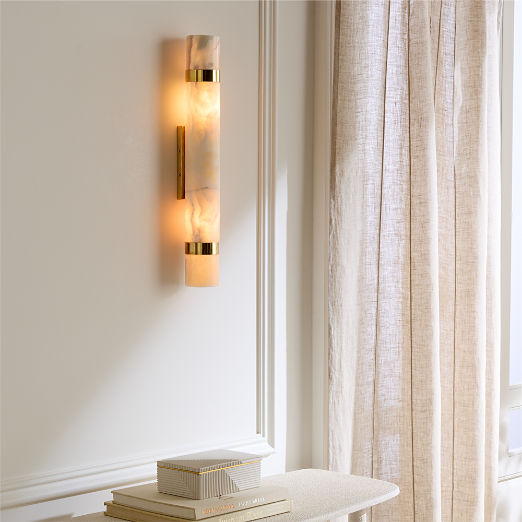 Natalia Onyx Stone Wall Sconce 21.5"