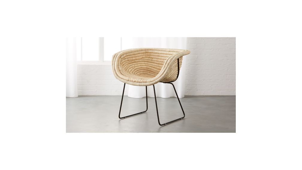 Natural Basket Chair + Reviews CB2