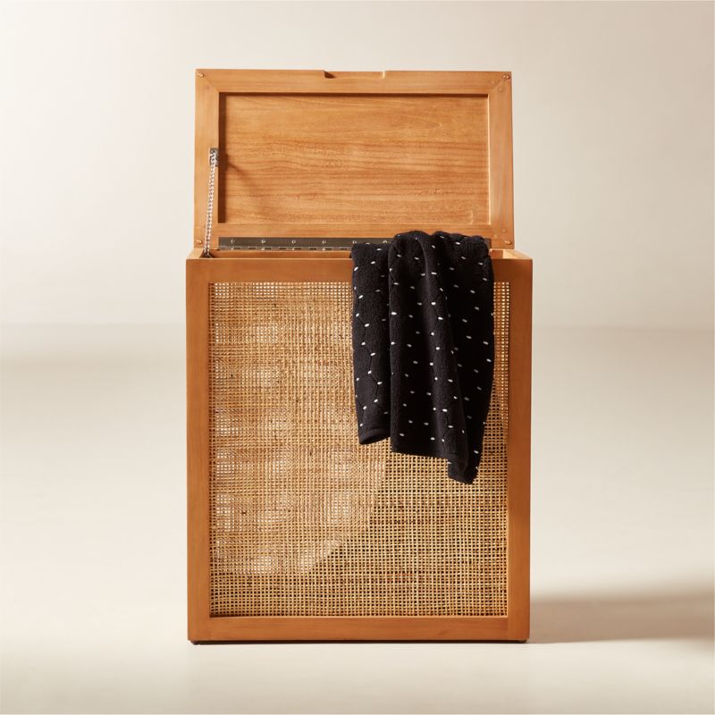 Natural Teak Laundry Hamper - image 1 of 3