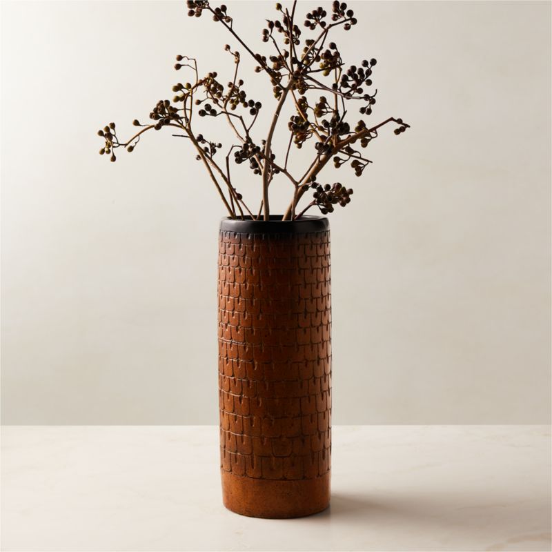 View Navan Brown Terracotta Vase by Ackerman details